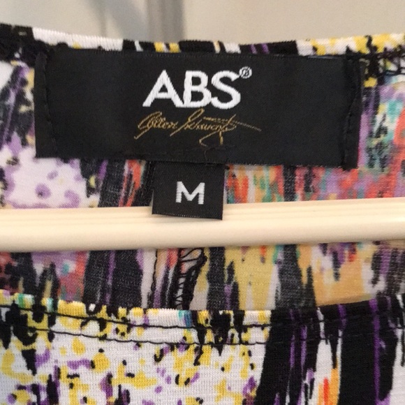 EUC “ABS” GREAT PRINT DRESS. BEAUTIFUL COLORS.SO COMFORTABLE. 3/4 SLEEVES. SZ M - Picture 2 of 6